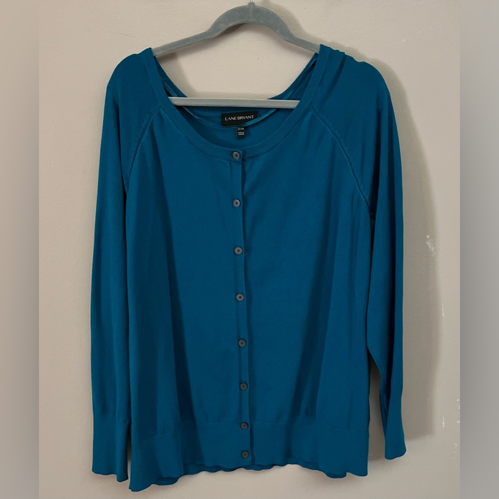 $6💙Bundled Lane Bryant Teal Button-Down Sweater
